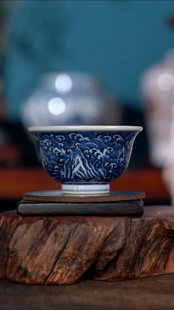 且斋慕明 江崖海水压手