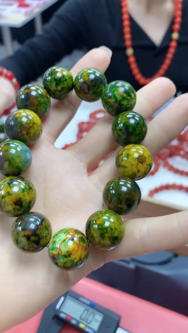 未镶嵌手串玛瑙/玉髓花青卡18mm