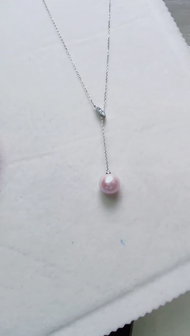 银S925镶嵌项链淡水珍珠多样性发一17909