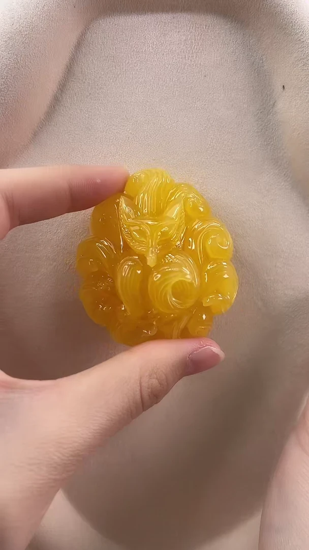 琥珀颈饰未镶嵌吊坠