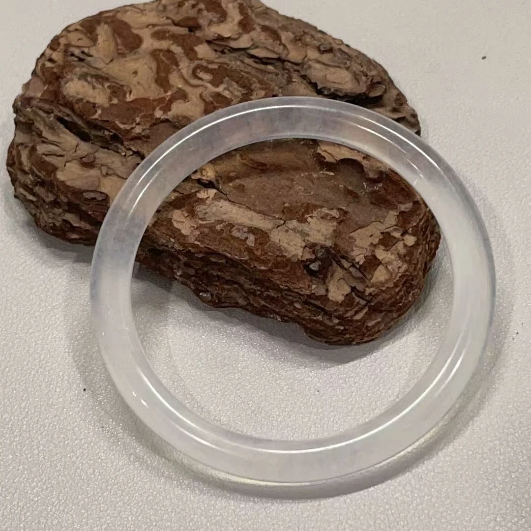 典藏品 白月光美人条白冰手镯