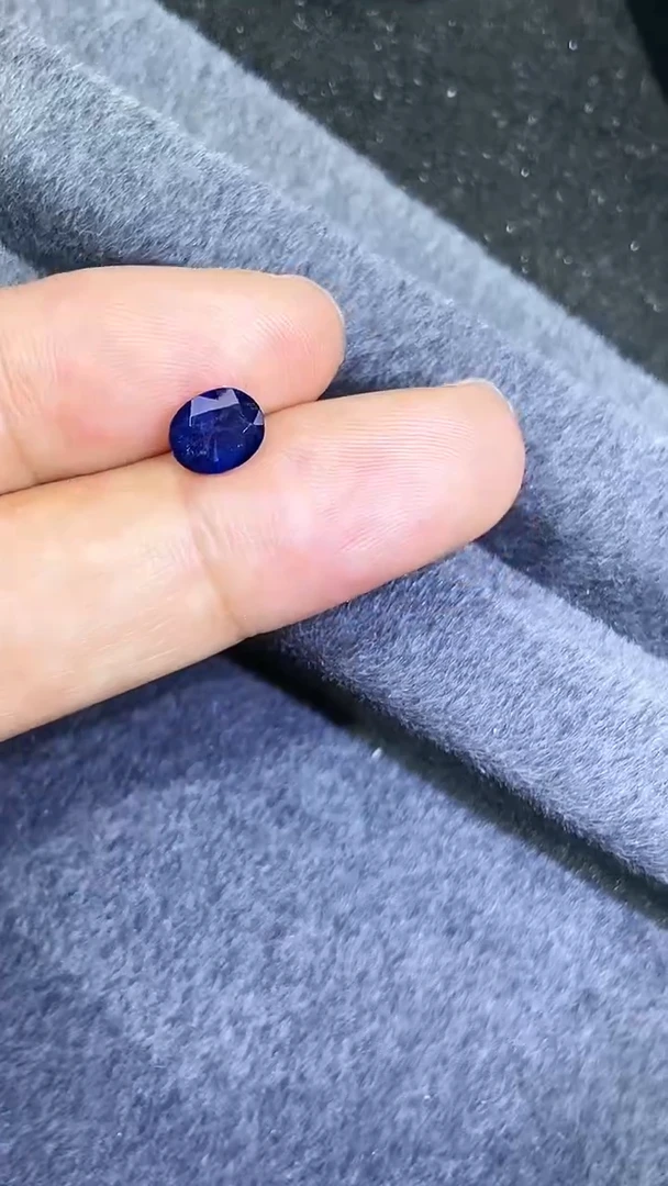 【闪购商品】定制蓝宝石定制未镶嵌天然皇家蓝1.18克拉