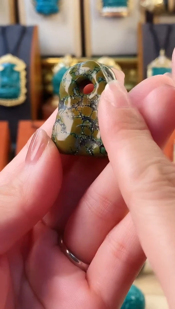未镶嵌绿松石.网花 单颗