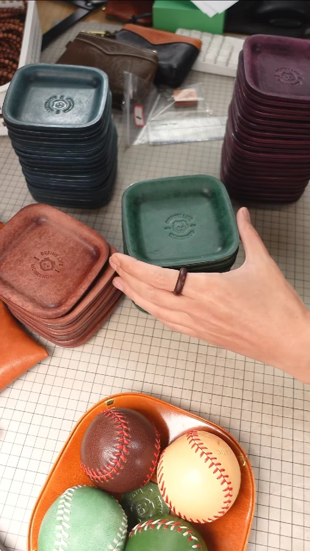 牛皮（革）绿色下片子