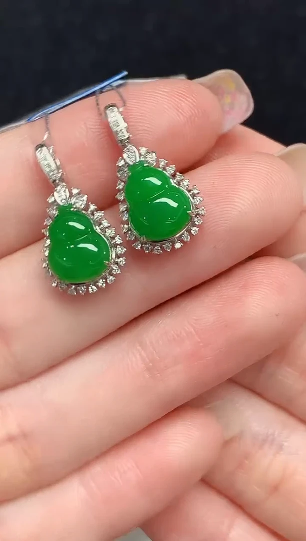 吊坠(不含链)18K金镶嵌翡翠L多样性发其一