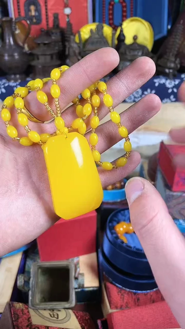 【闪购商品】琥珀颈饰未镶嵌玉琅壹号哈哈哈