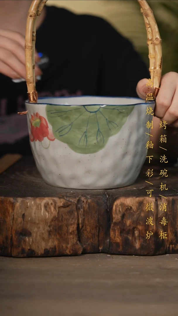 瓷片景德镇高温釉下彩可微波烤箱洗碗机