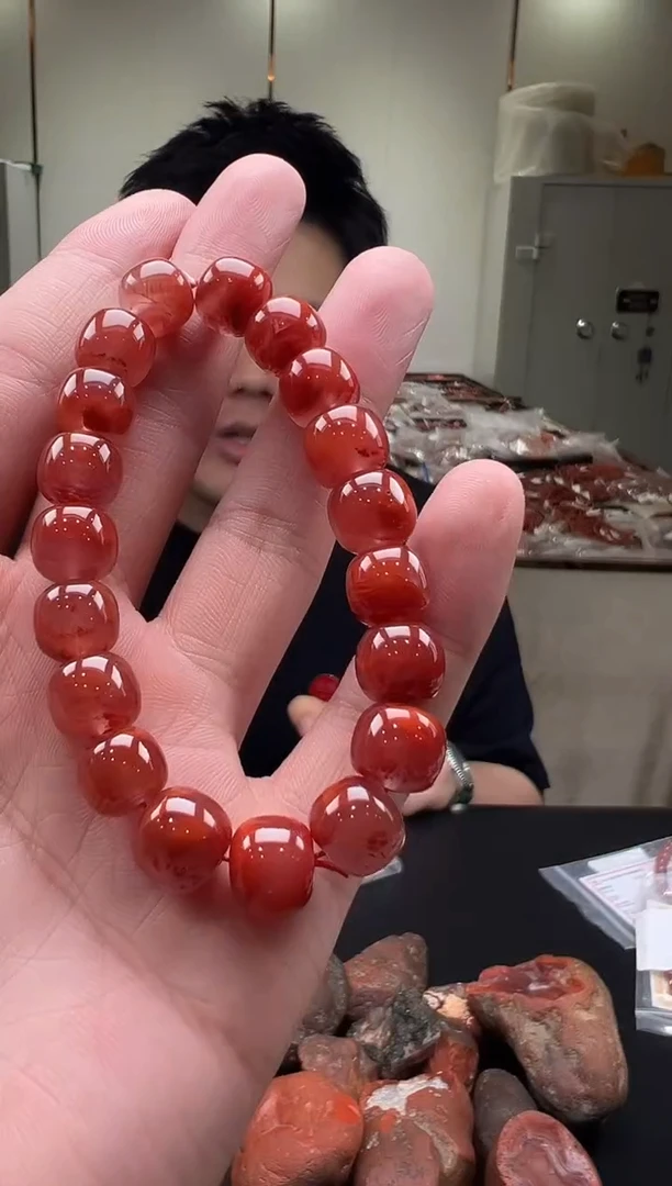 【闪购商品】南红玛瑙手链未镶嵌南红11mm/yz01417多样性发货