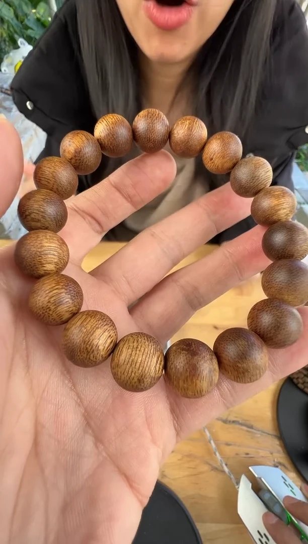 沉香沉香碎屑红骨1.2圆珠单圈多样性发一