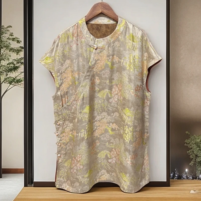 356【金姐专属】新款定制气质时尚老料新中式奥黛上衣