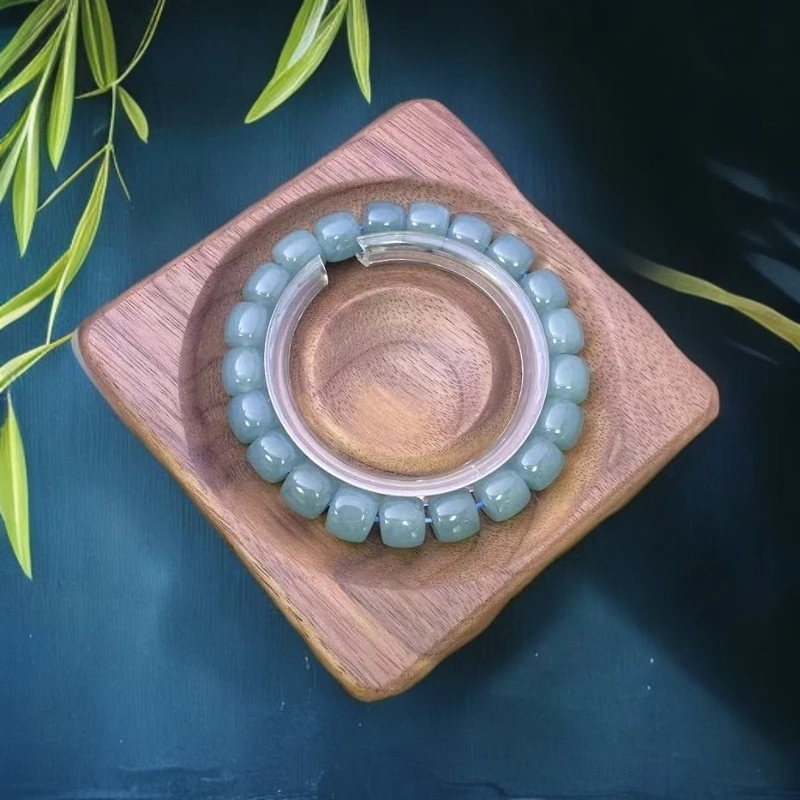 【恩鉴珠宝】天然玉石 192 蓝调天空蓝直切 10mm