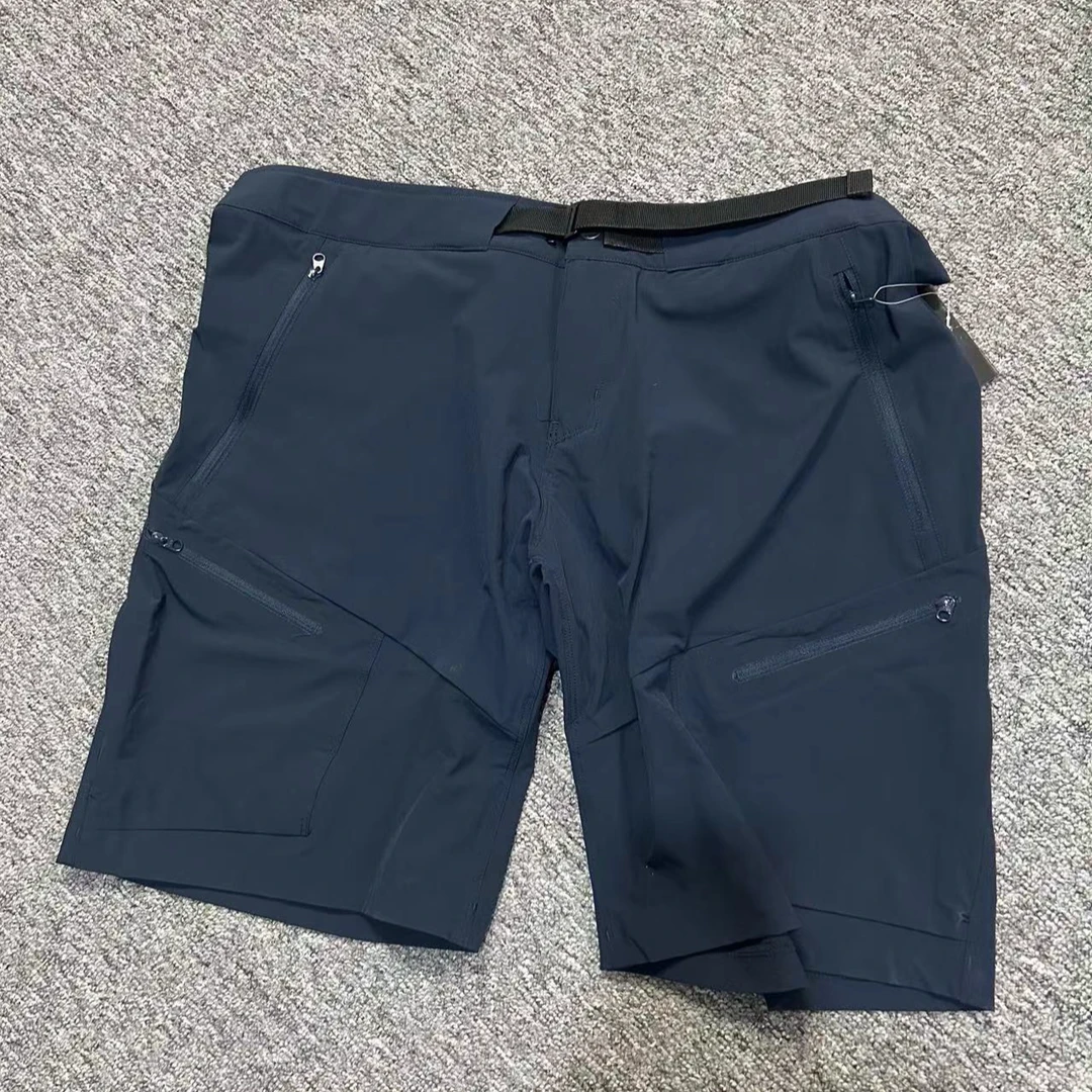 新款四色N夏季透气带腰带短裤