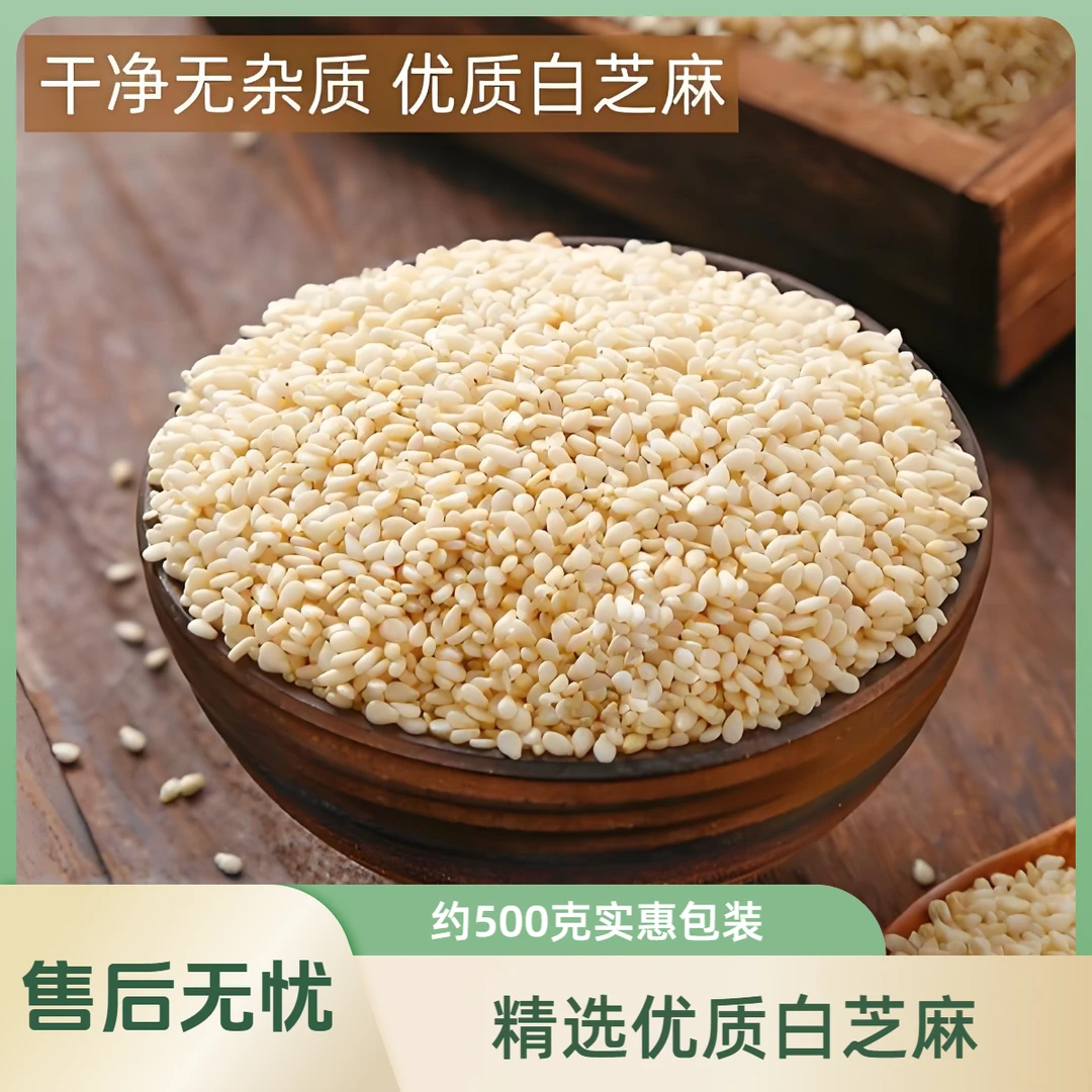 白芝麻 约500g同城送