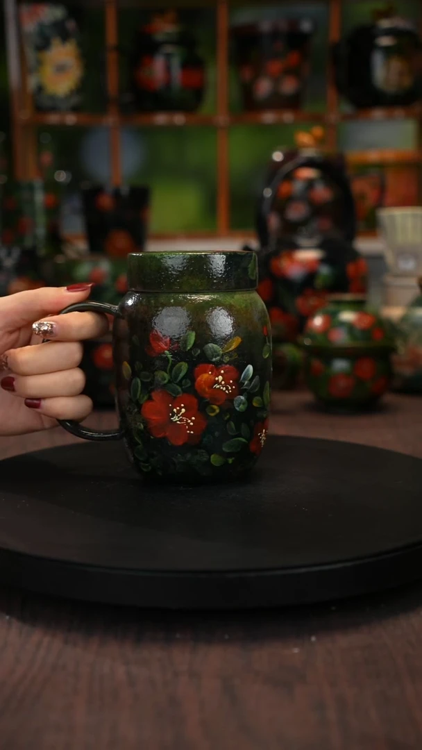 油画 手绘釉下彩