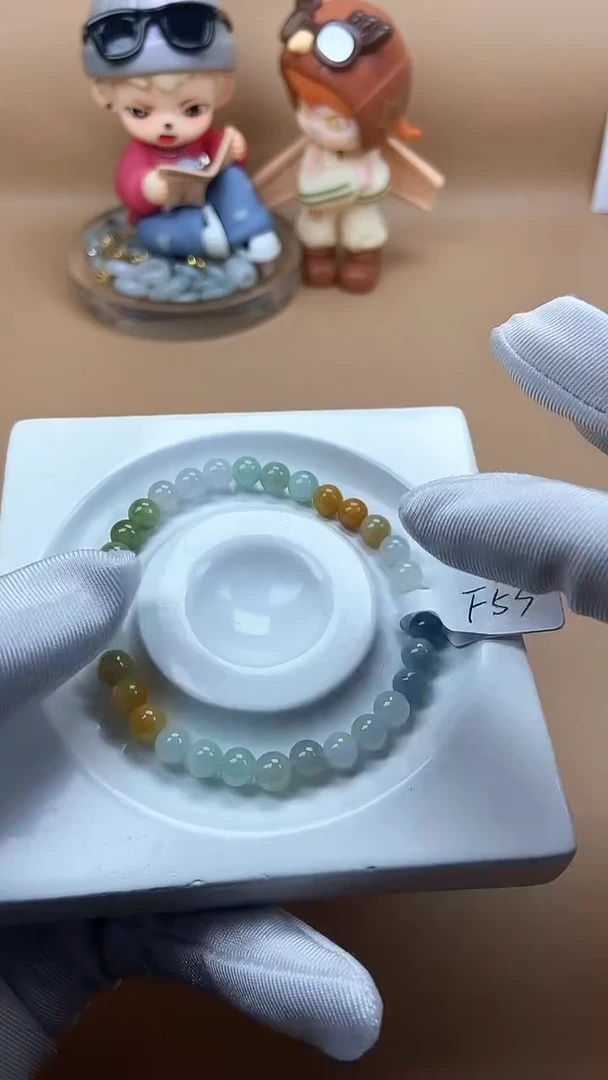 【闪购商品】翡翠手串未镶嵌天然翡翠A货手串F53