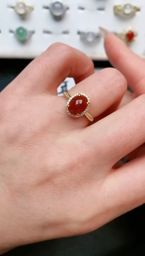 【闪购商品】翡翠戒指银S925镶嵌....