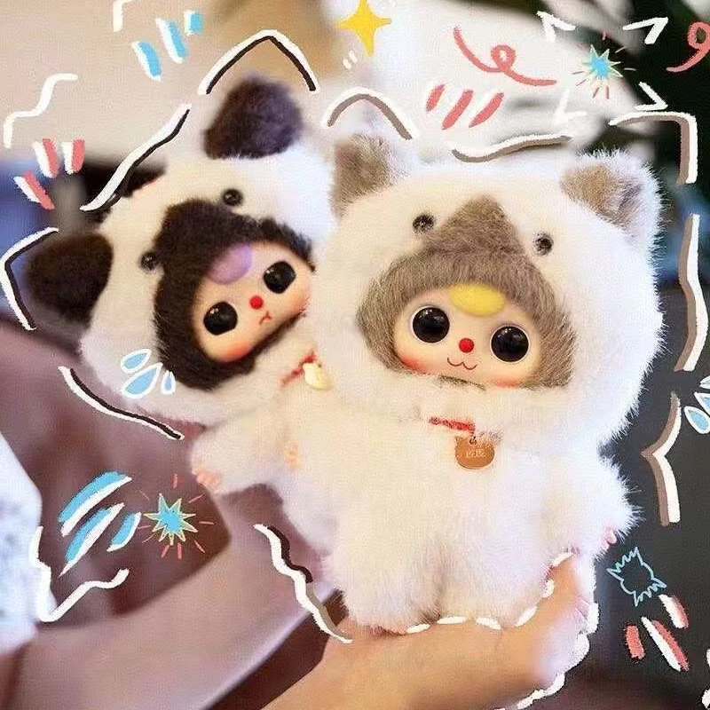 【正版主播代拆】娃三岁我是谁的猫毛绒盲盒挂件