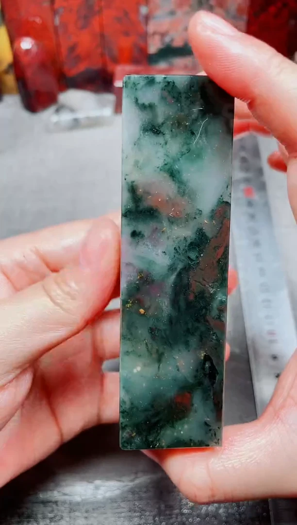 桂林鸡血玉素章3.0左右27