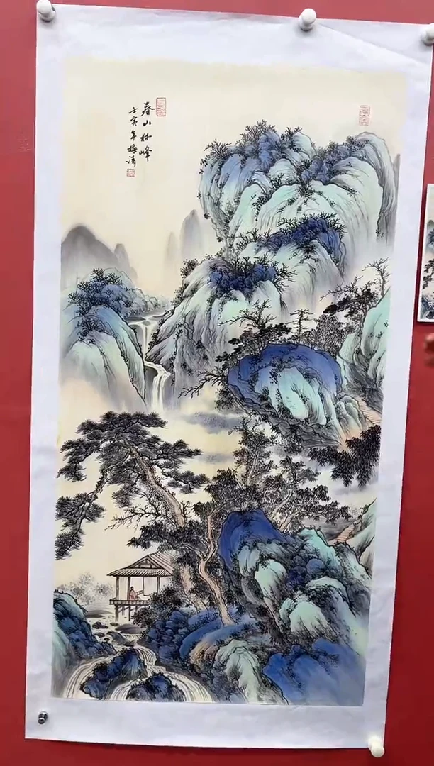 国画梅清-8平尺-山水-教学范本