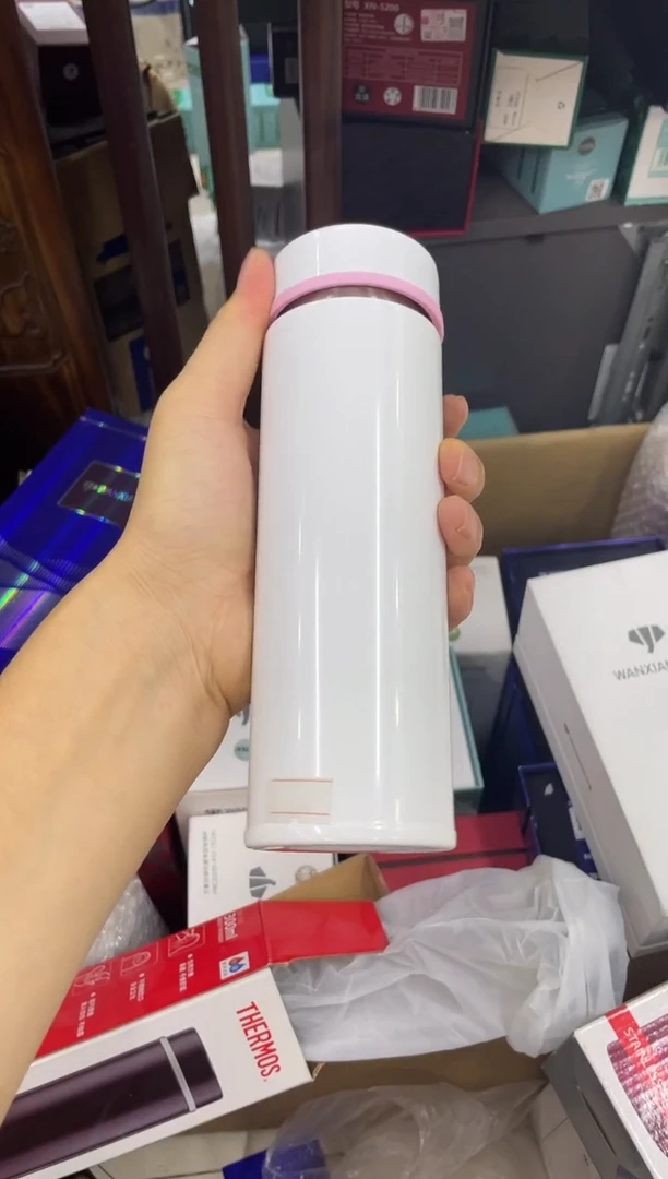 高硼硅玻璃无手柄款膳家保温杯瑕玼白