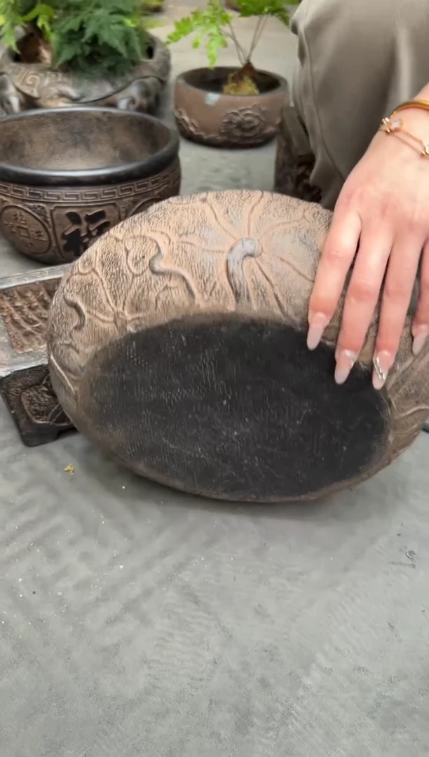 陶土【火山泥】荷韵盆