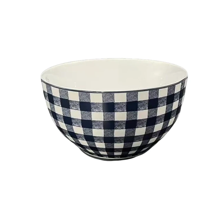 【KA家】15*9CM 面碗 复古格纹系列 复古靛蓝 VINTAGE INDIGO