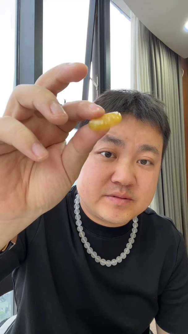 未镶嵌戒指翡翠黄翡素戒  17号圈口