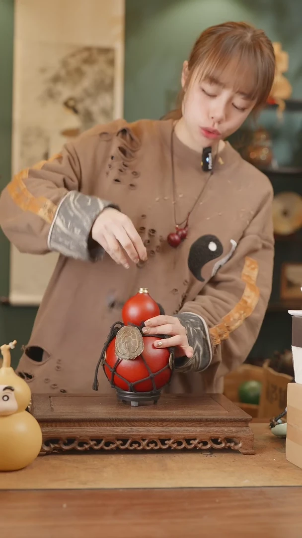 【闪购商品】256号精品天然大漆工艺防渗内胆酒葫芦~