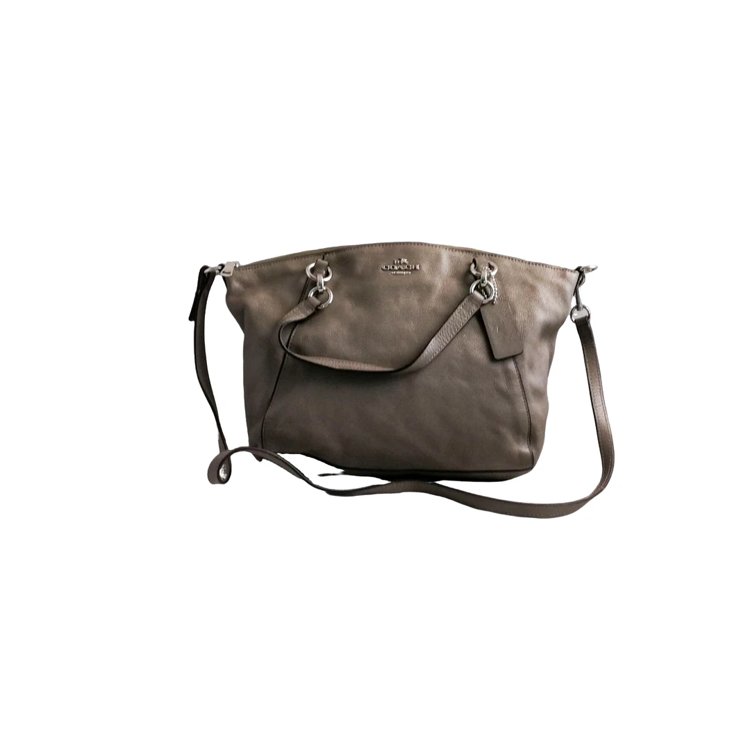 95新 COACH/蔻驰 coach  灰色饺子包 a011222