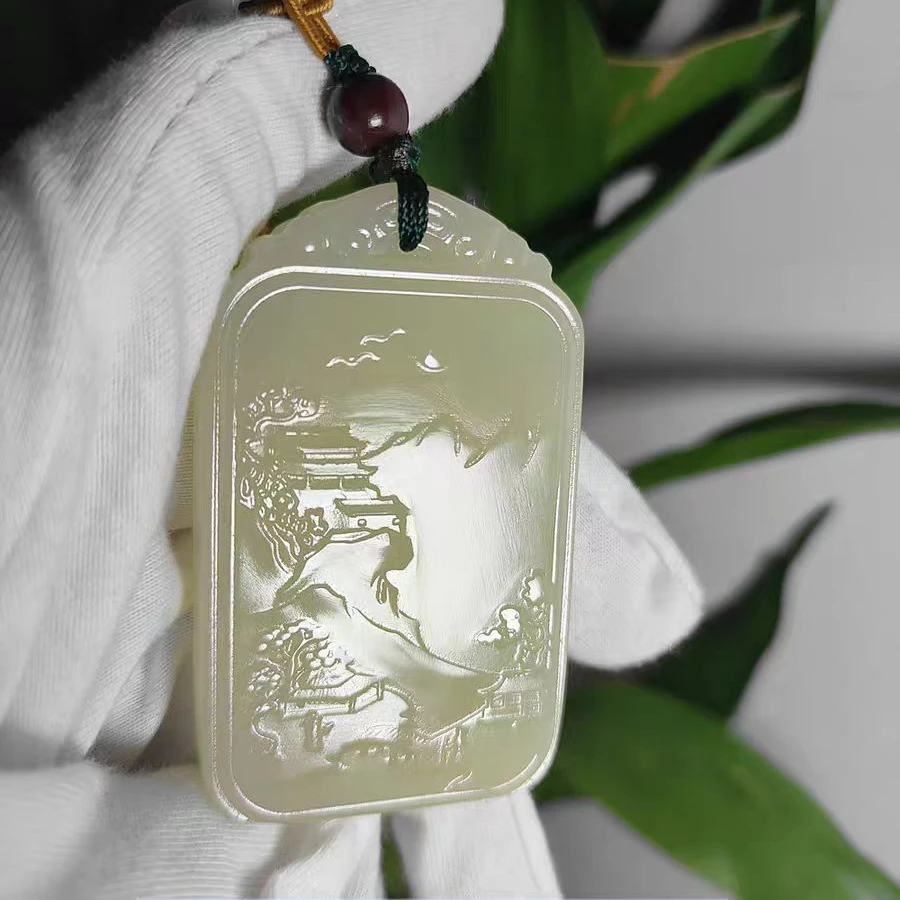 【李总福利】山水牌吊坠未镶嵌多样性发一天然山水牌吊坠Q003