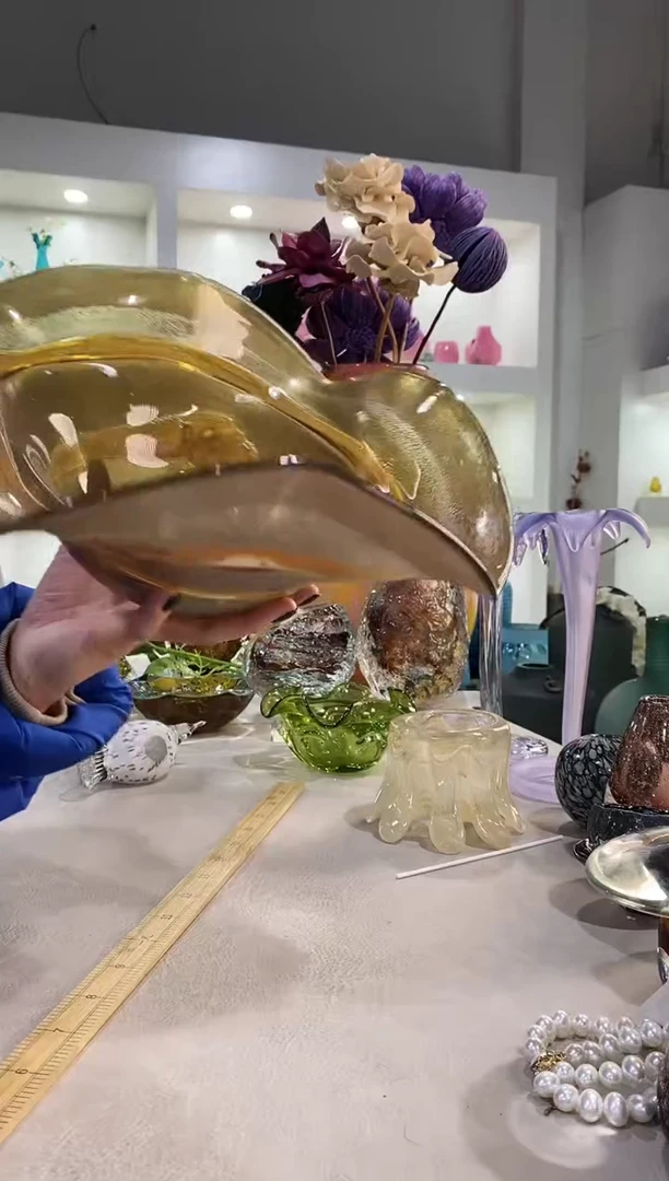 慕忆家手作琉璃花瓶瑕疵