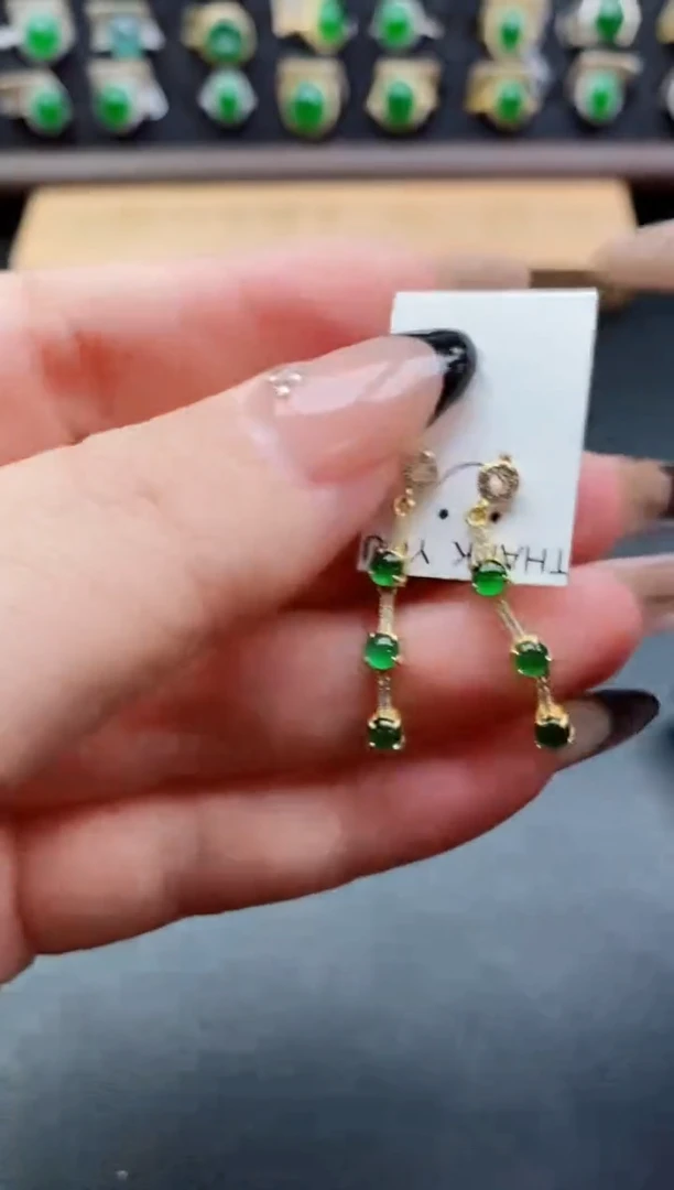 银S925镶嵌戒指翡翠1