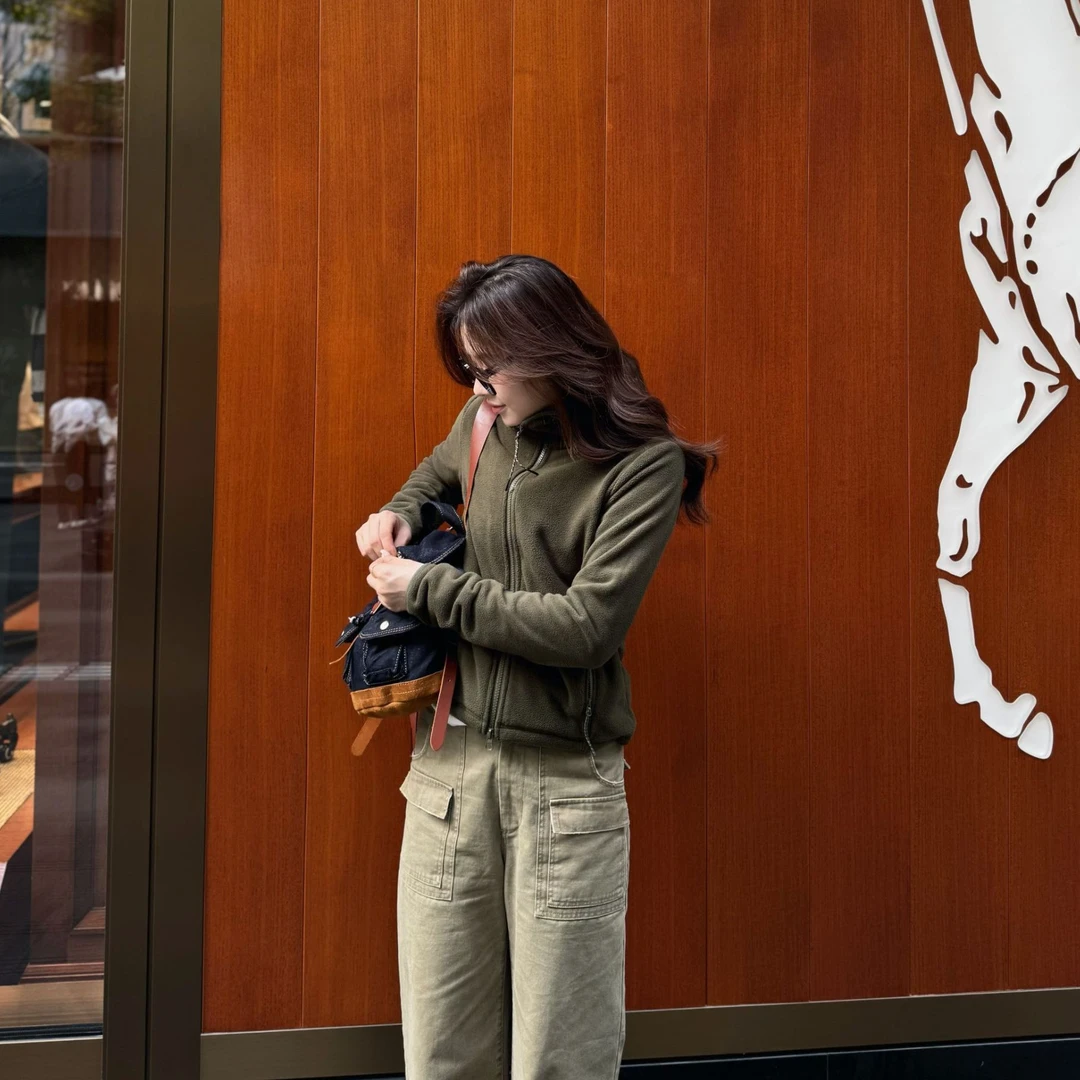 小敏 「小暖炉」2.0升级版姜暖绒轻户外口袋摇粒绒外套UTAW1059