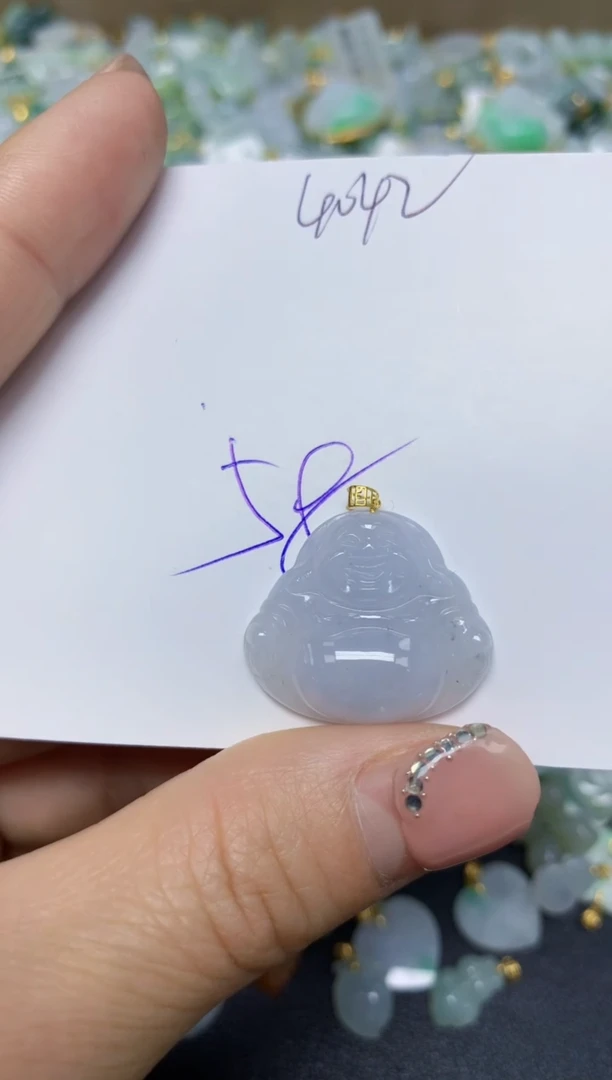 【闪购商品】翡翠挂件18K金镶嵌 天然翡翠A货