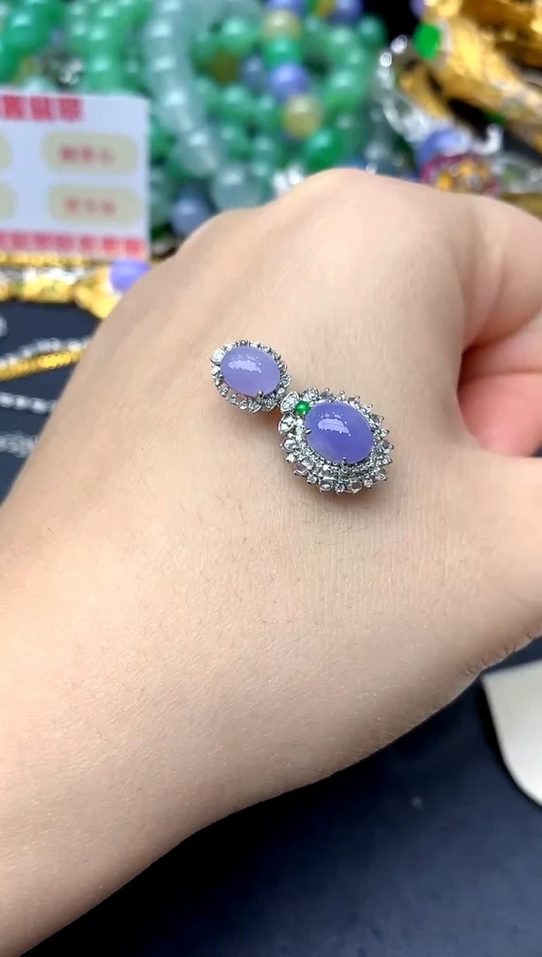 颈饰18K金镶嵌翡翠西***）255-中国好珍宝