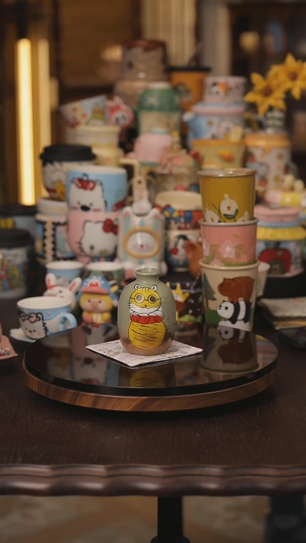 随机景德镇釉下彩绘设计师款式陶瓷