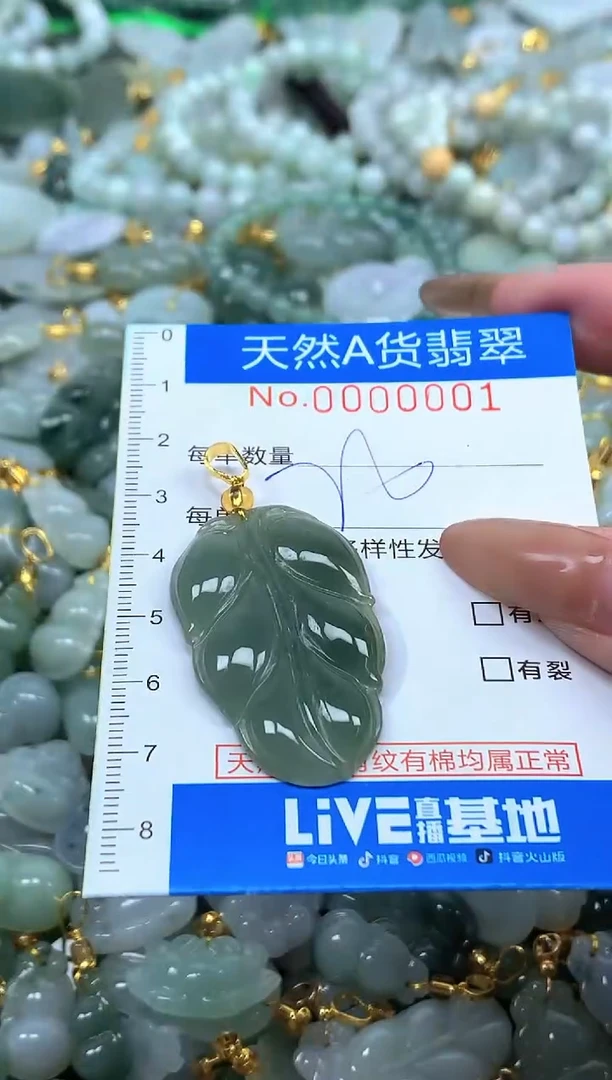 颈饰未镶嵌翡翠净货挂件-0001