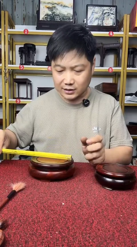木大红酸枝圆底座12CM