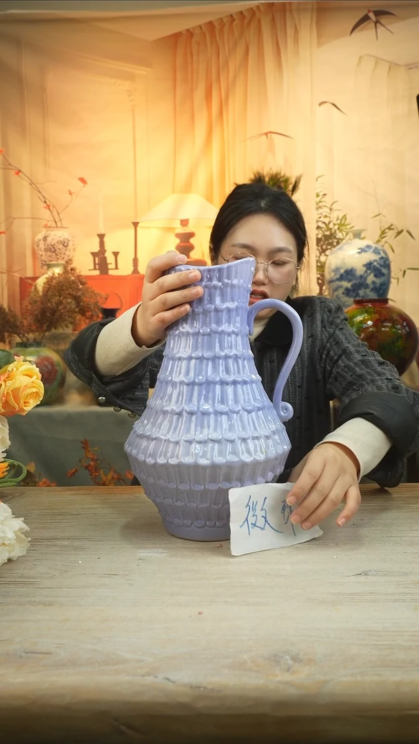 高35口12高温陶瓷花瓶花器