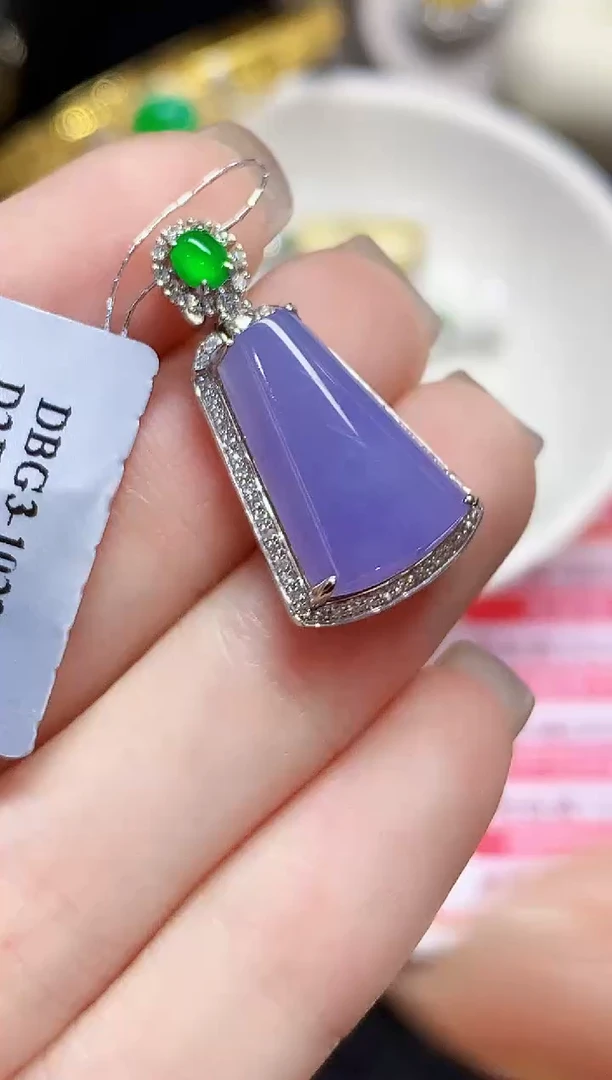 吊坠(不含链)18K金镶嵌翡翠LSR