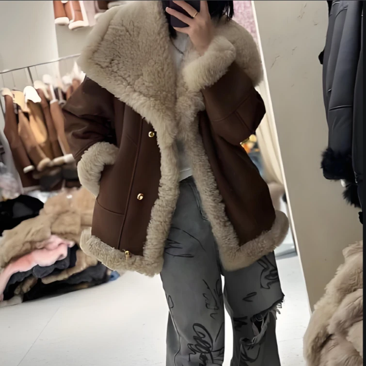 （A661-A670)网红春秋冬女装时尚百搭厚外套