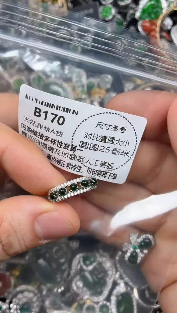 颈饰未镶嵌翡翠B170戒指