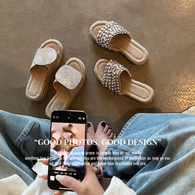 网红款凉拖鞋女2025新款女式外穿凉拖鞋百搭鞋子厚底高跟夏季凉鞋