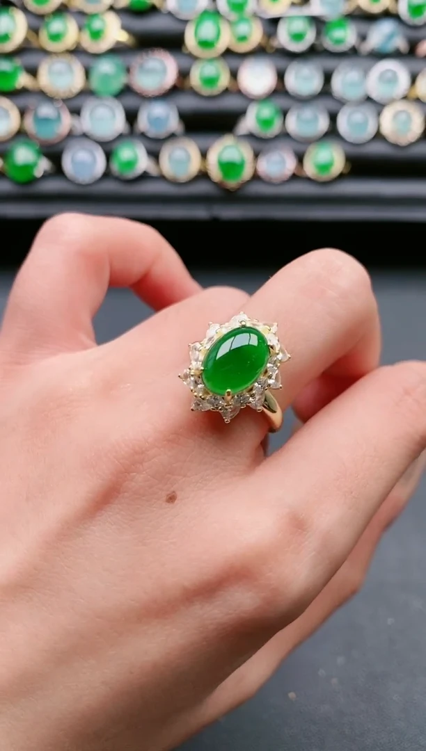 【闪购商品】翡翠戒指银S925镶嵌111111