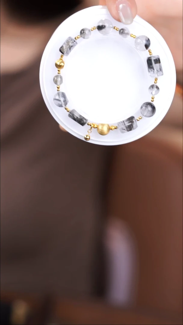 18K金镶嵌手链水晶@
