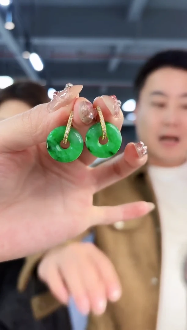 【闪购商品】翡翠耳饰未镶嵌含小耳包/支持复检一对