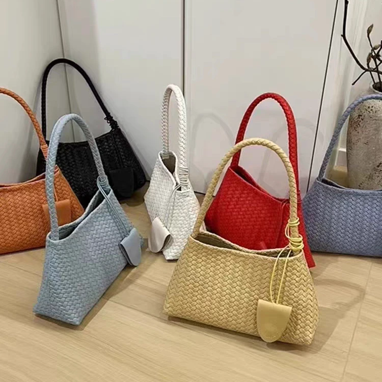 2025新款法式手提小包气质名媛高级感手拎包时尚编织单肩腋下包女