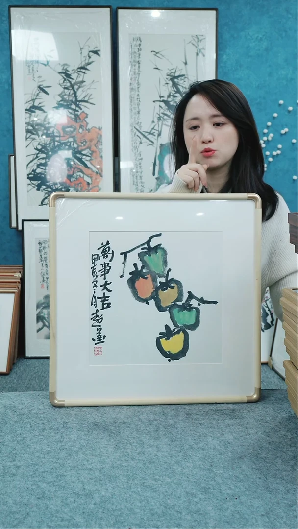 【闪购商品】国画50*50郑志超老师带框花鸟