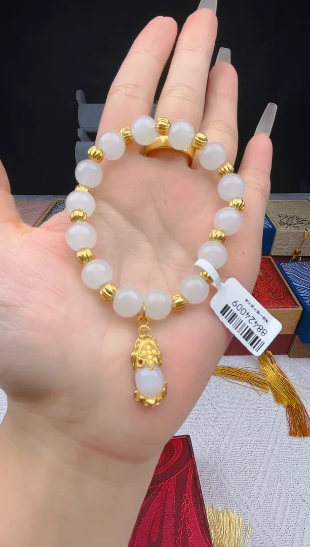 玛瑙/玉髓手链未镶嵌红彤彤轻奢珠宝手串