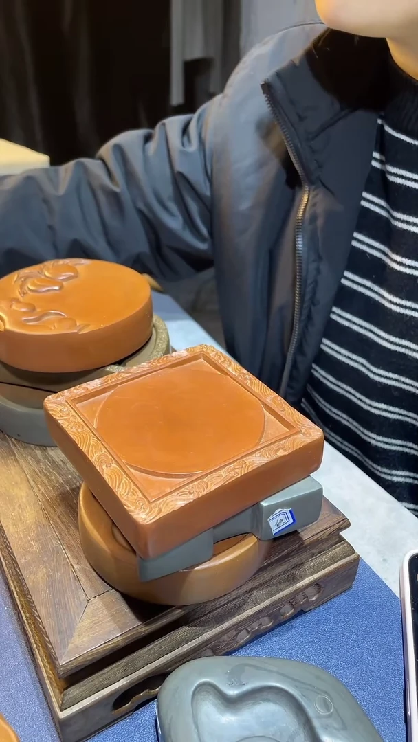 【闪购商品】绛州澄泥砚微瑕三方，兔子猴子梅花砚